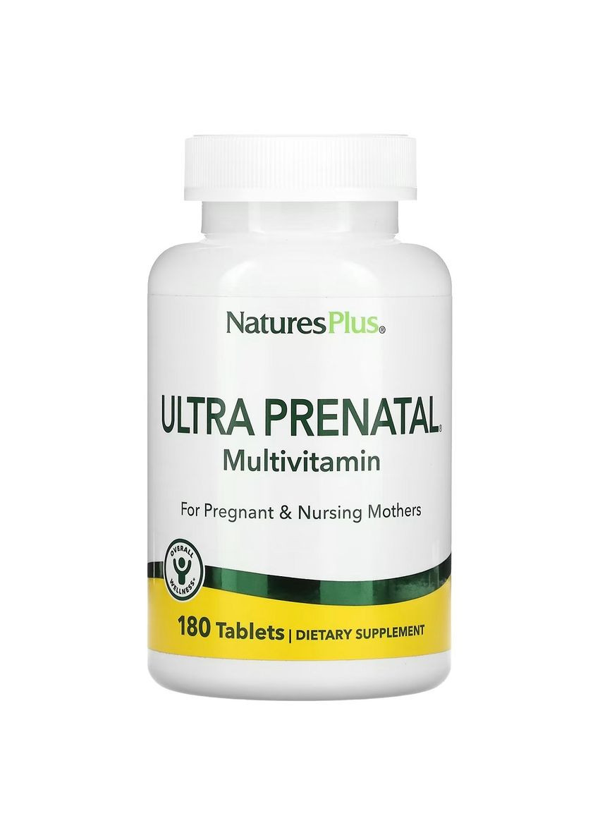 Мультивитамины Ультрапренатальные, Ultra Prenatal Multivitamin,, 180 таблеток Natures Plus (315146023)