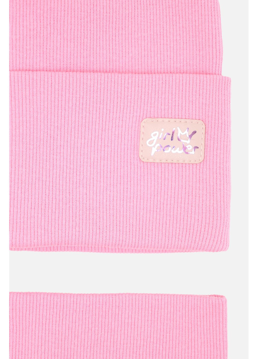 Шапка + шарф для дівчинки колір рожевий ЦБ-00281903 Yuki (348838798)