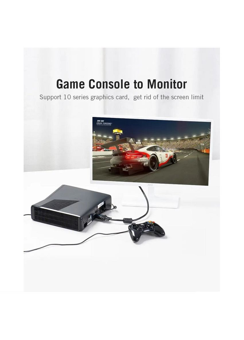 Перехідник HDMI to VGA Converter 1080P with 3.5MM Audio (AIDB0) Vention (300680086)