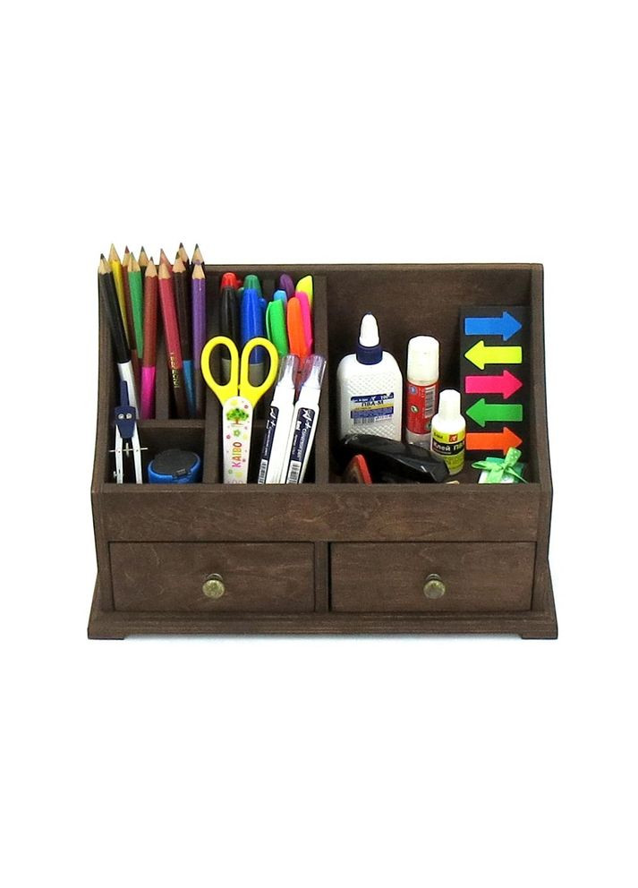 Настольный органайзер из дерева Ютика капучино (КНЦ-003109) No Brand (328227472)