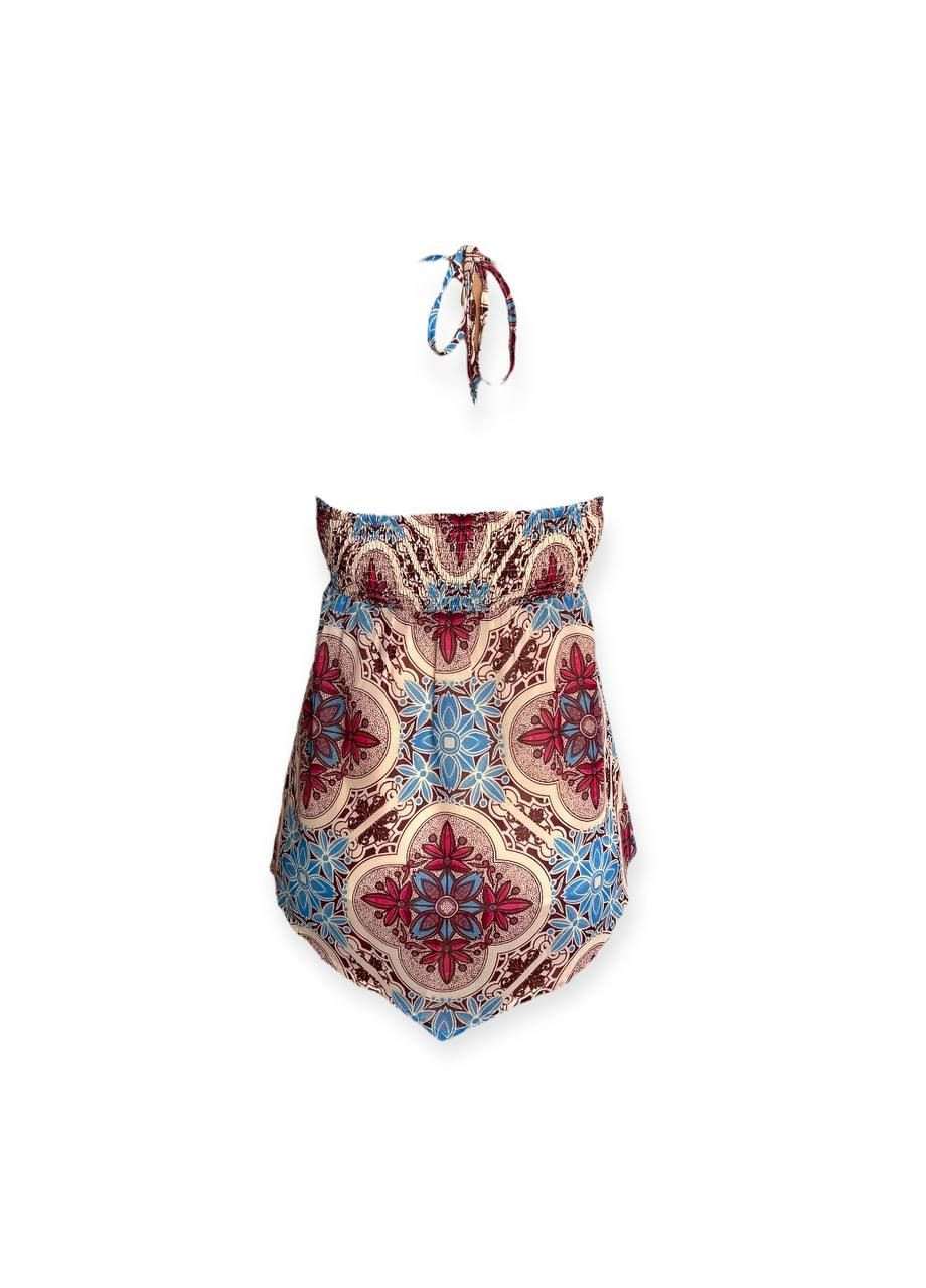 Бежева повсякденний сукня бежевий Lavand з абстрактним візерунком