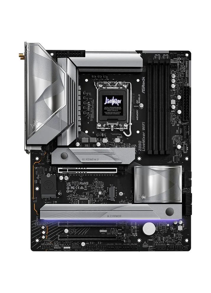 Z890 LIVEMIXER WIFI (1851/Z890, 4*DDR5, 2*PCIex16, HDMI/TB4, 4xSATA, 4xM.2, 2.5Glan, 7.1ch ASRock (314974348)
