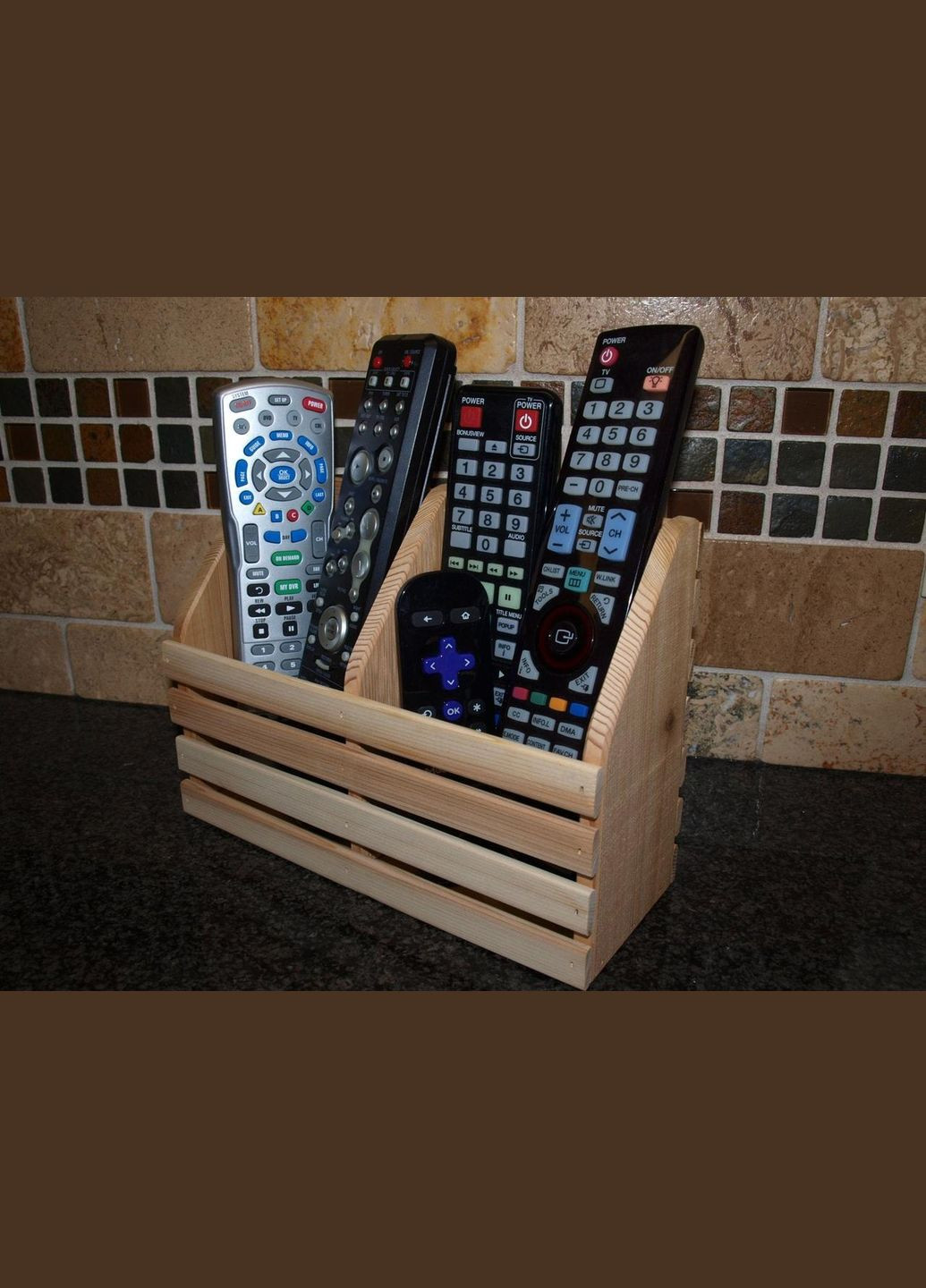 Органайзер для пультов из дерева Анталья бланже (ОПД-000501) No Brand (328414700)