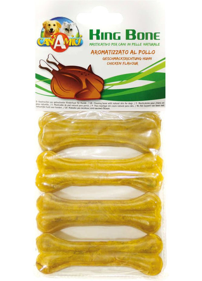 Ласощі для собак King Bone Chicken Кістка 10 см 35 г 4 шт (8023222102224) Croci (307794711)