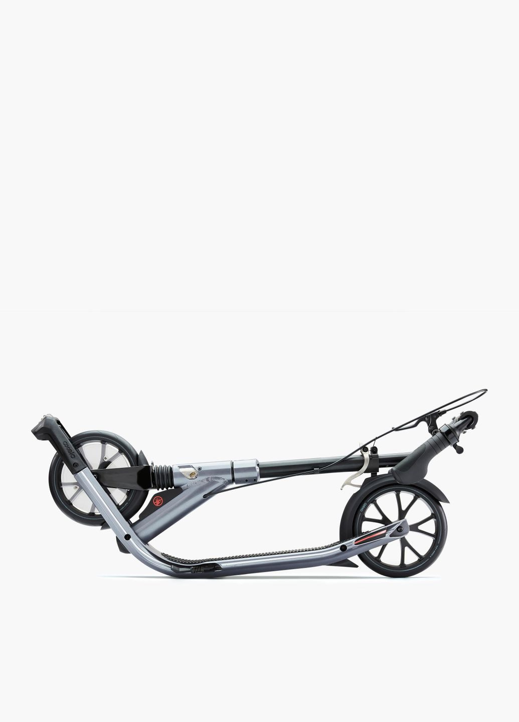 Двухколесный Самокат C900 Ростом от 1,45 до 1,95м с Ручным Тормозом и Амортизатором Серый Oxelo (335052403)