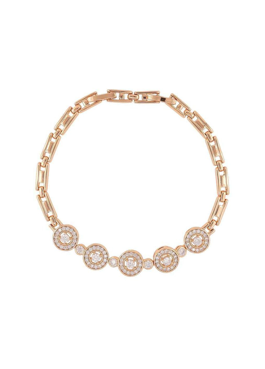 Браслет Позолота 18K «Инкрустация цирконием» длина с замком 18,20см х 4мм (257348) Xuping Jewelry (359434450)