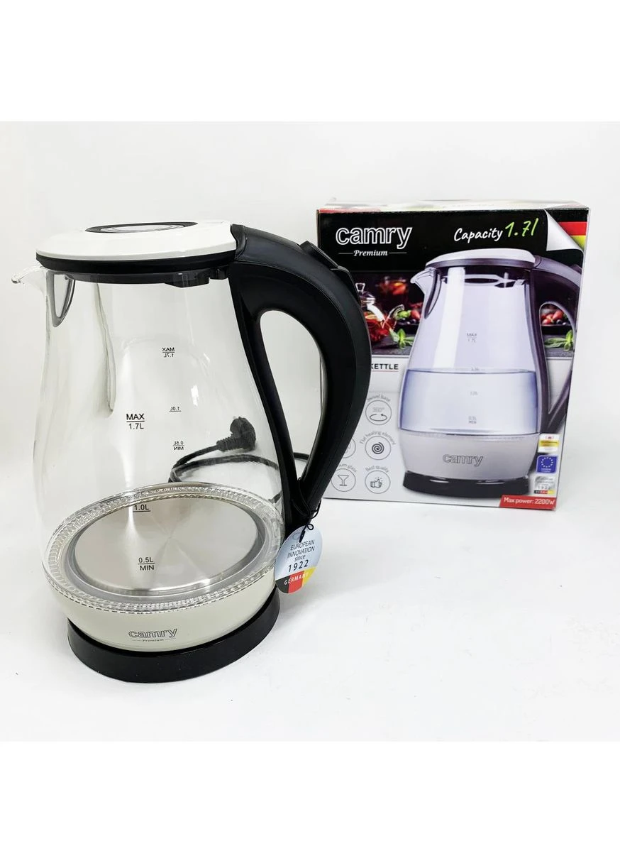 Чайник електричний багатофункціональний CR 1251 1.7л 2000Вт, Потужний чайник для кип'ятіння KO-27 Camry (377482932)