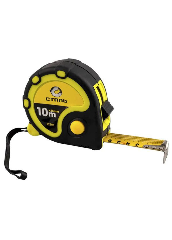 Рулетка Сталь 22205 10 м х 25 мм (38318) СТАЛЬ (292310395)