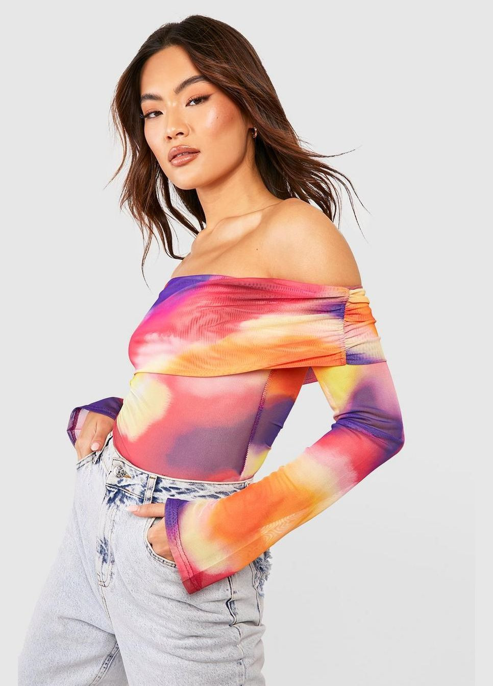 Комбинированная блуза Boohoo