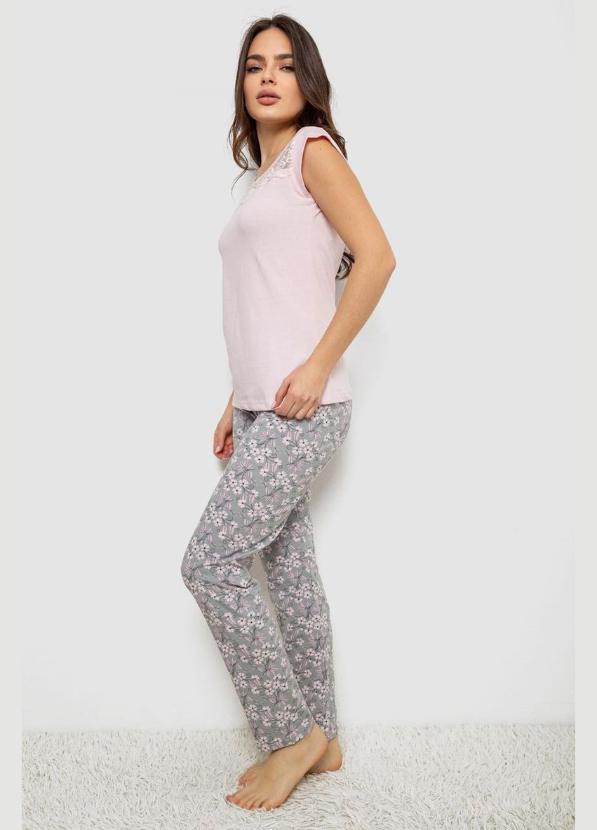 Рожева всесезон жіноча піжама з принтом,, 243r1484-004 Anello