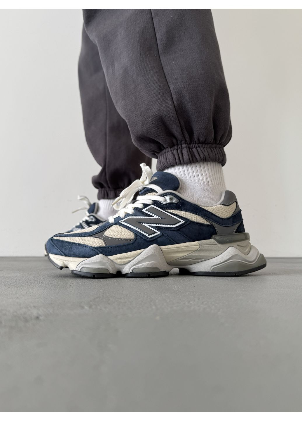 КРОСІВКИ ЖІНОЧІ NEW BALANCE 9060 INDIGO BLUE / GREY НЬЮ БЕЛАНС 9060 No Brand сірі демісезони (367176601)