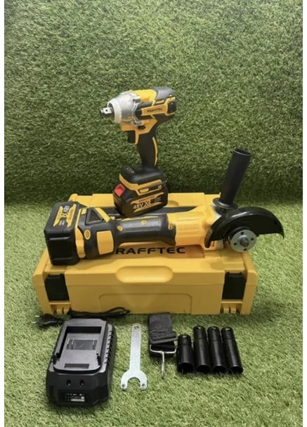 Набір акумуляторного інструменту Krafftec Germany PRO DCF600 20В 2 акумулятори + DCG413 бездротовий шуруповерт кутова шліфмашина No Brand (398839397)