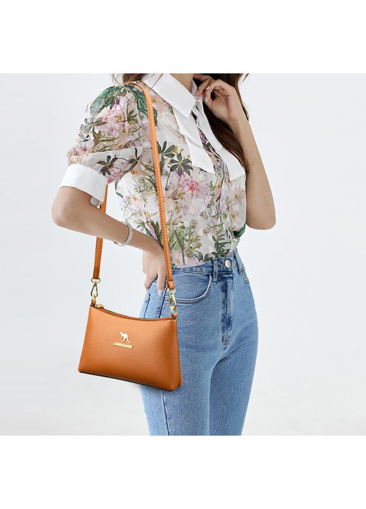 Женская мини сумочка клатч на плечо коричневая экокожа ProDobro (363222442)