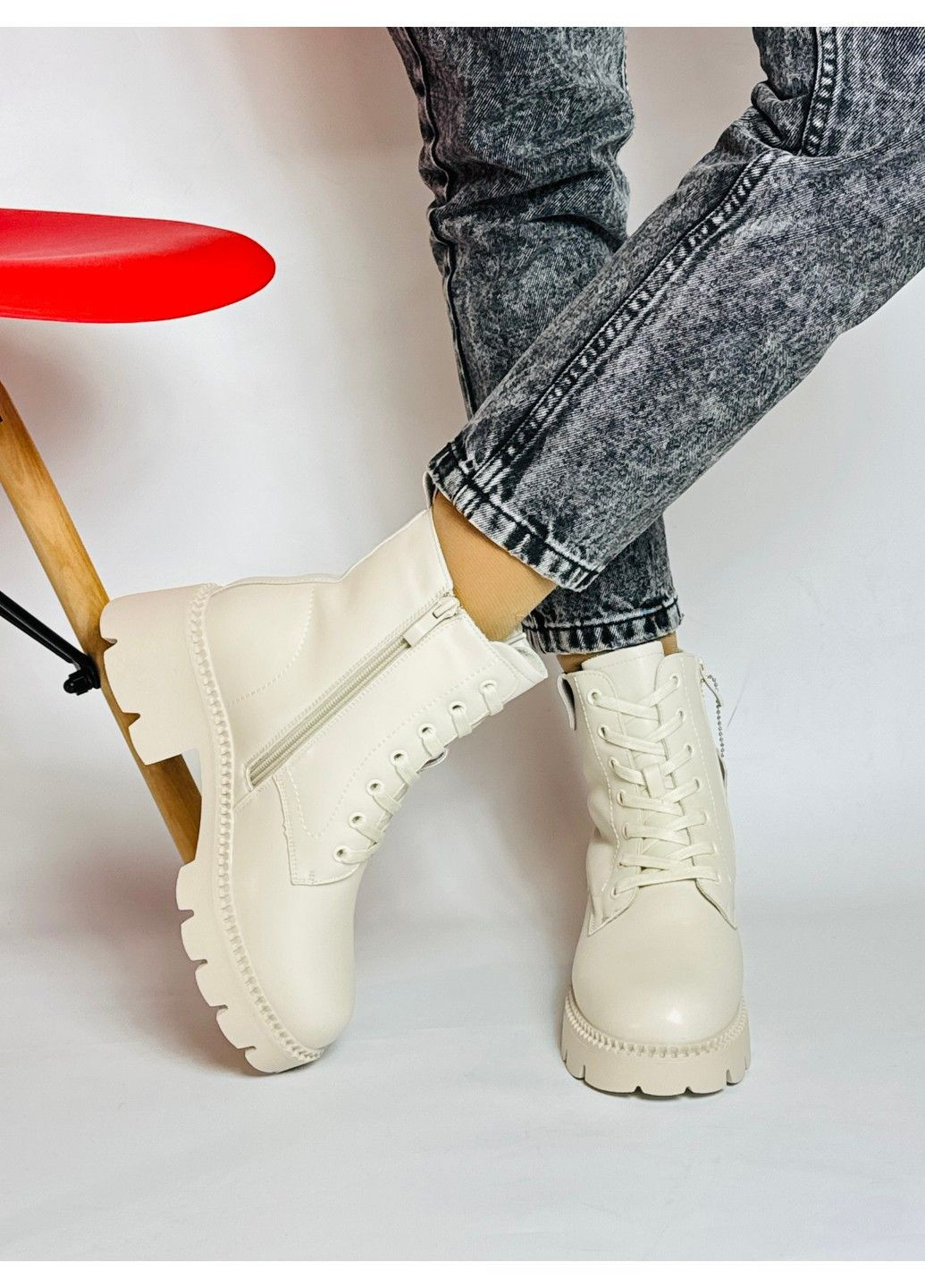 Зимние 250 ботинки зимние бежевые кожаные KDSL