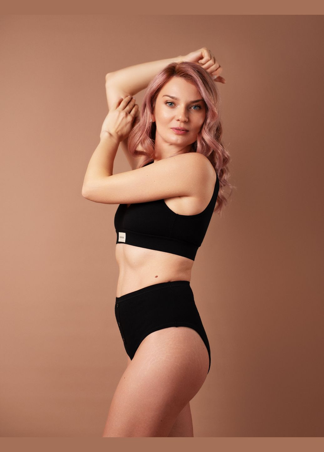 Чорний топ бюстгальтер slz25301008 чорний Brabrabra без кісточок віскоза