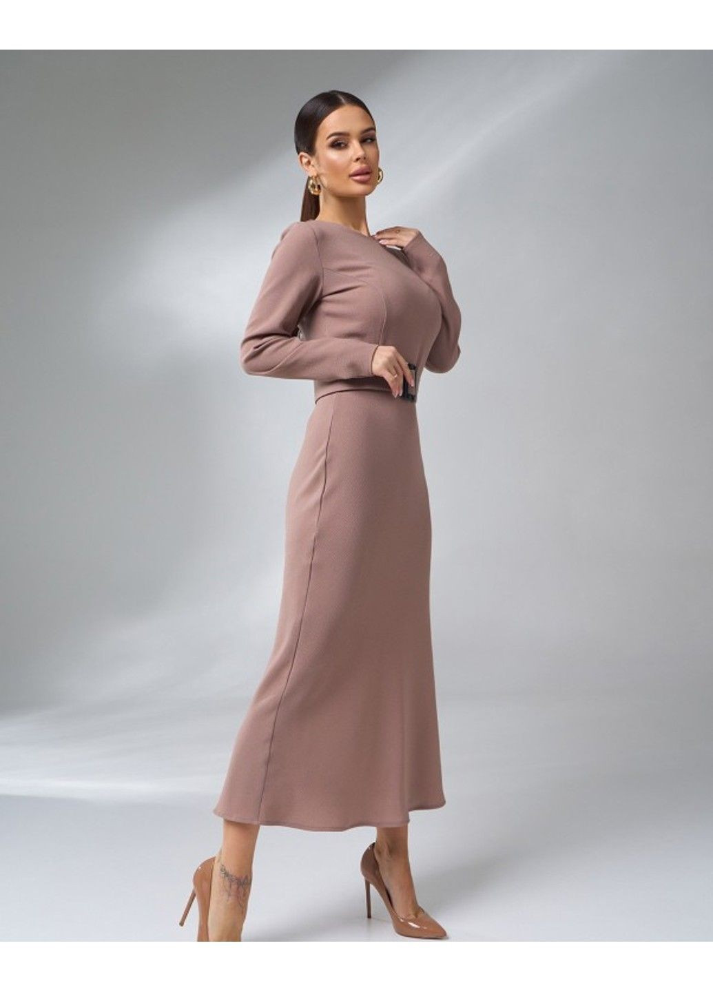 Бежевое повседневный платья 14988 бежевый ISSA PLUS