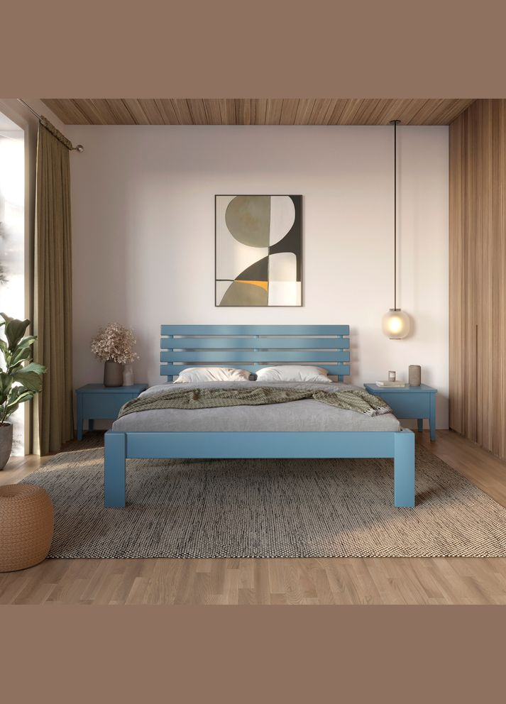 Полуторная деревянная кровать Техас (S7010R90B) 120х190 см (MBG-9708) Mebigrand (366088177)