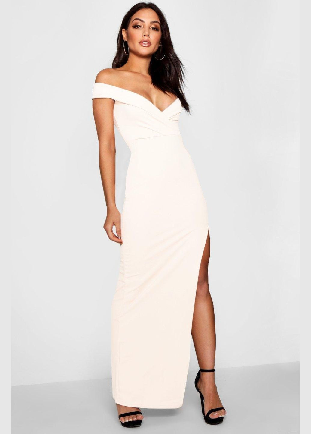 Білий повсякденний сукня Boohoo однотонна