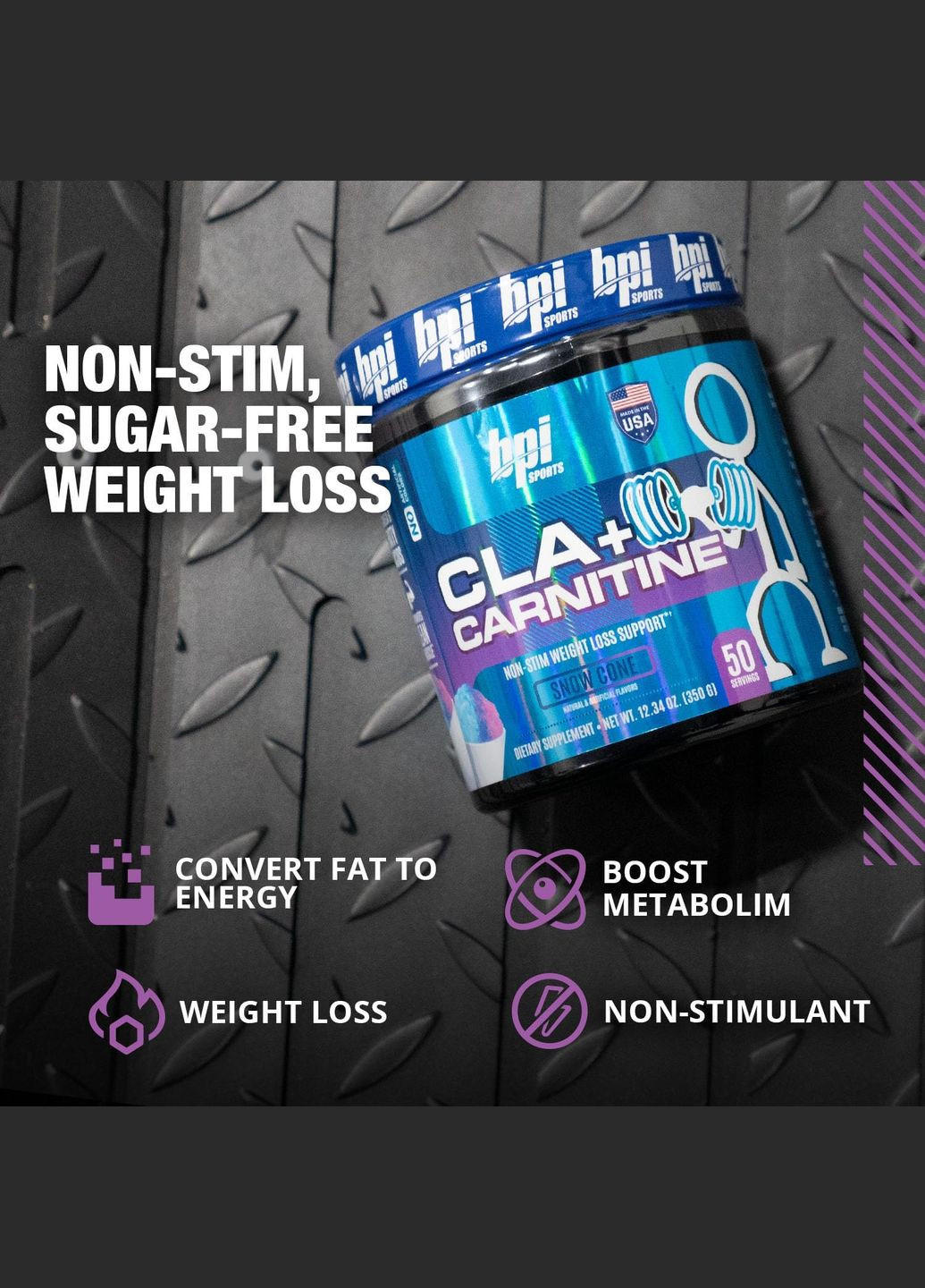 Жиросжигатель CLA + Carnitine 700 г, Snow Cone BPI Sports (331623513)