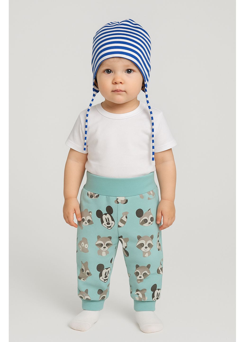 Дитячі трикотажні штани з високою посадкою "Міккі Маус та єноти" Disney (356760812)