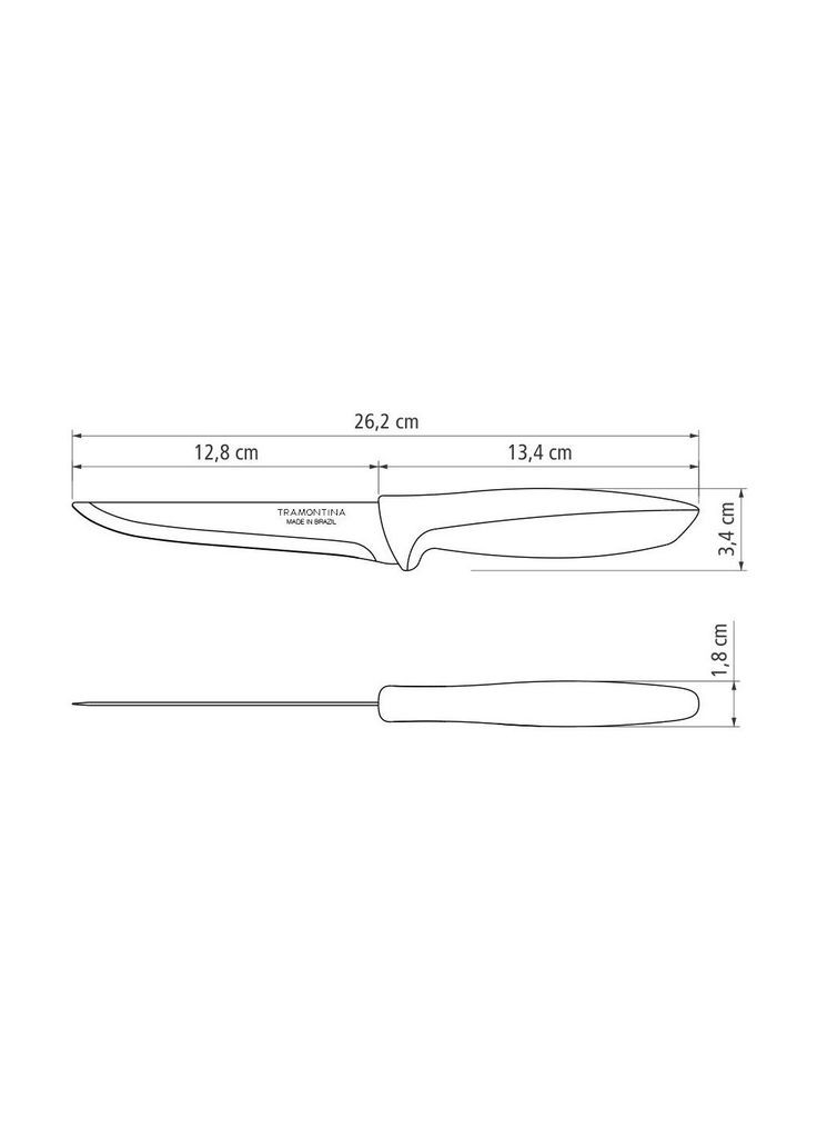 Кухонний ніж (m309700) Tramontina Plenus Light Grey Bone 127 мм (366562452)