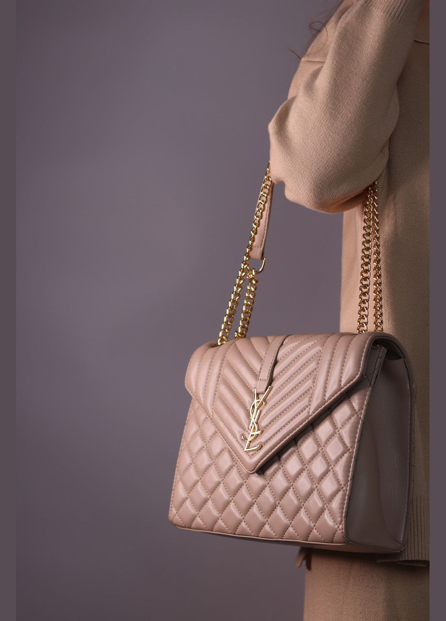 Женская сумка YSL Envelope beige, женская сумка, брендовая сумка Ив Сен Лоран бежевая No Brand (307925657)