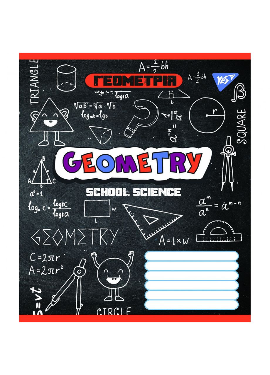 Зошит предметна 48 арк. "Геометрія" Dooble Board " " / гібрид.+УФ-ЛАК Yes (342417759)