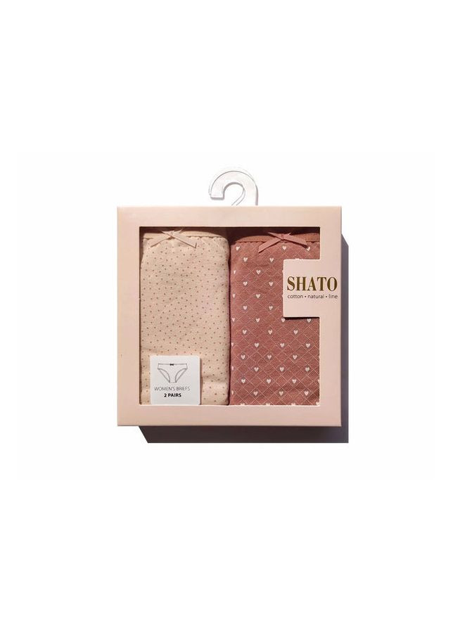 Хлопковые трусики слип (2 шт.) Shato F-LP 513 beige (298546229)