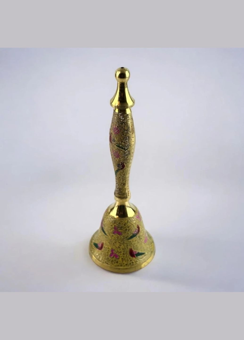 Дзвіночок з ручкою з малюнком бронзовий "Птахи на жовтому фоні" (21,5х14х7,4 см) No Brand (316718556)