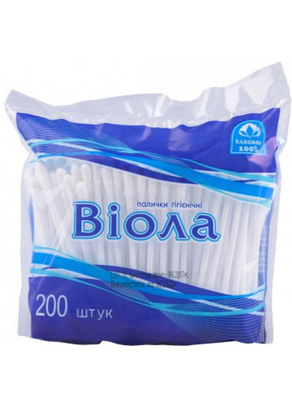 Палочки гигиенические Виола полиэтиленовый пакет ( 200 шт.) 0292 Віола (363116465)