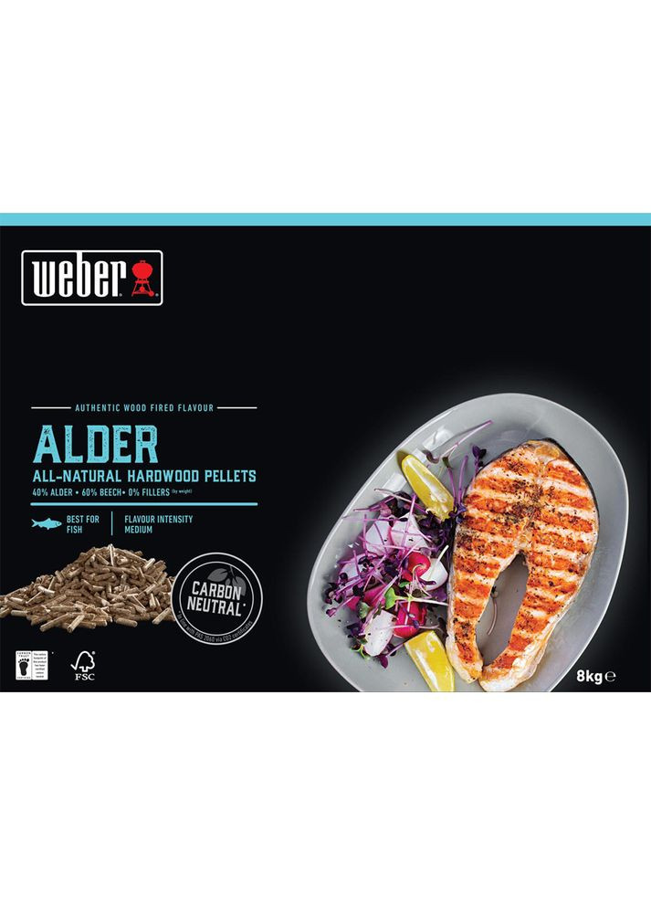 Дерев'яні пеллети Alder 8 кг 18290 Weber (358060071)