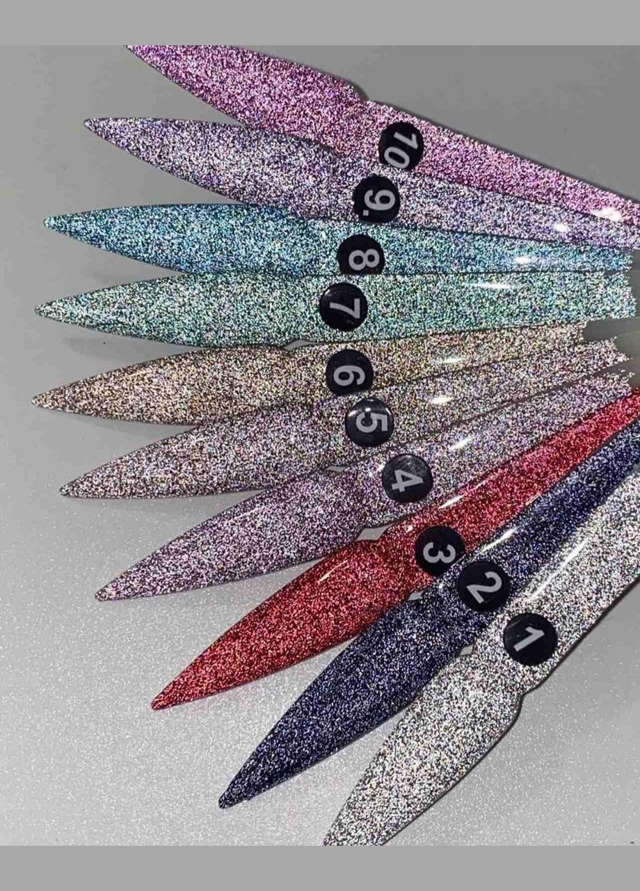 Светоотражающий Гель лак №15 - серебряный с микроблеском Saga (342376476)