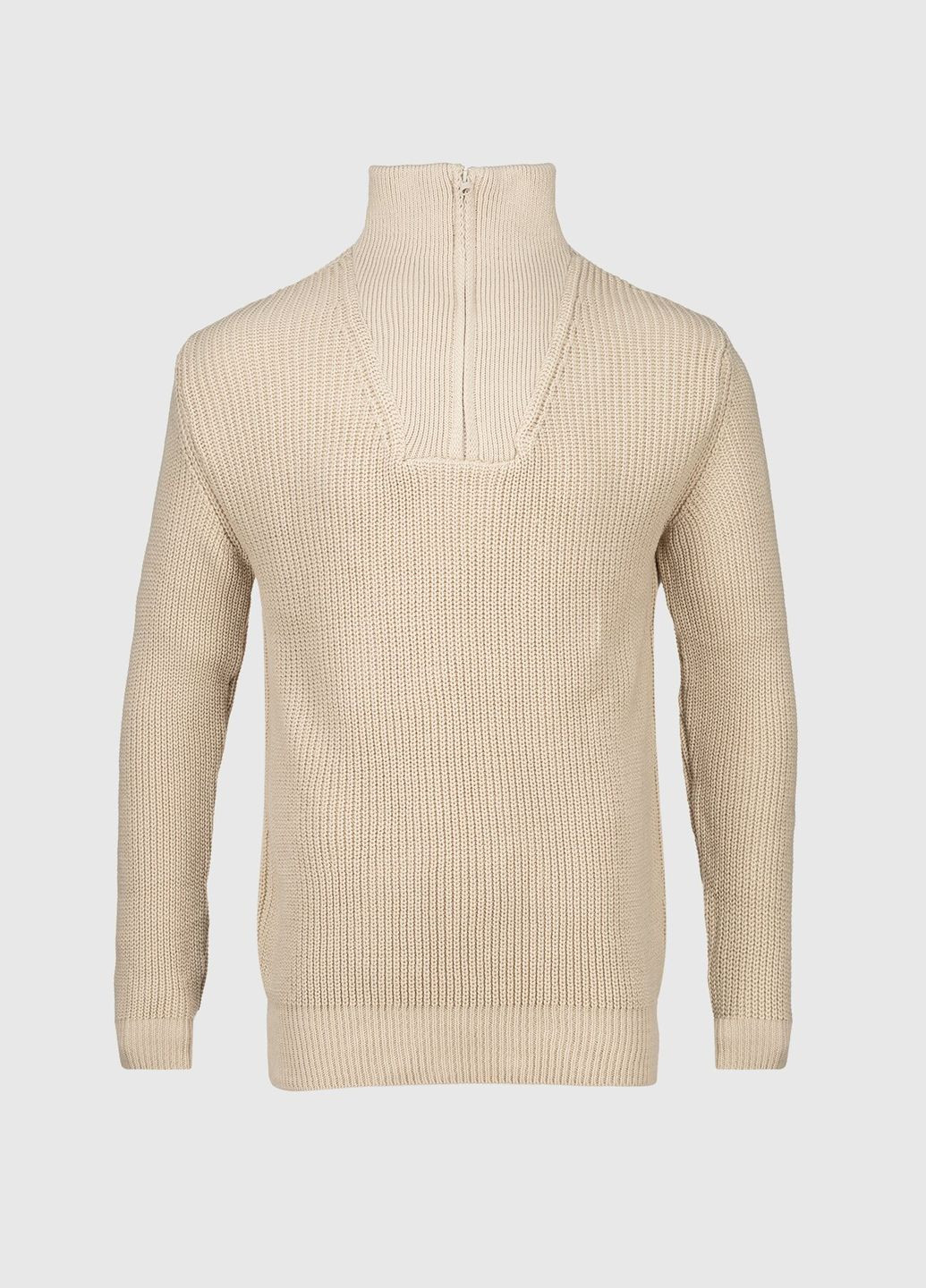 Бежевый зимний свитер однотонный мужской 2892 бежевый (2000990195272w) shop (2000990195272) Lagos