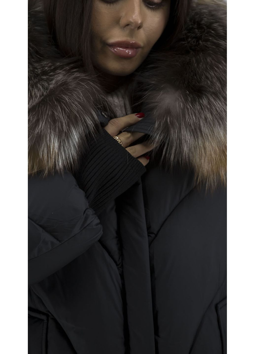 Чорний зимній Пуховик No Brand