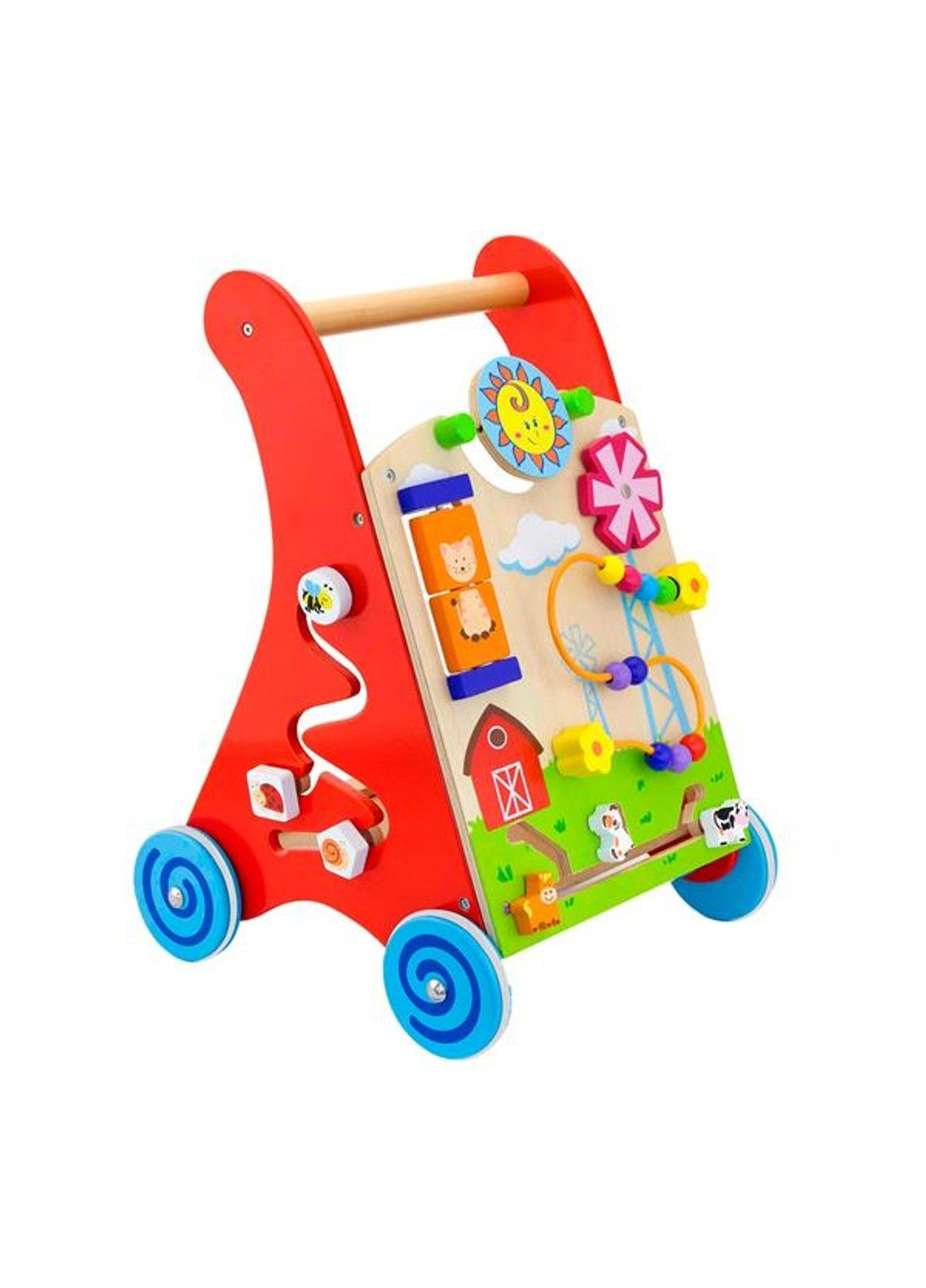 Ходунки-каталка з бізібордом (50950) Viga Toys (331173607)