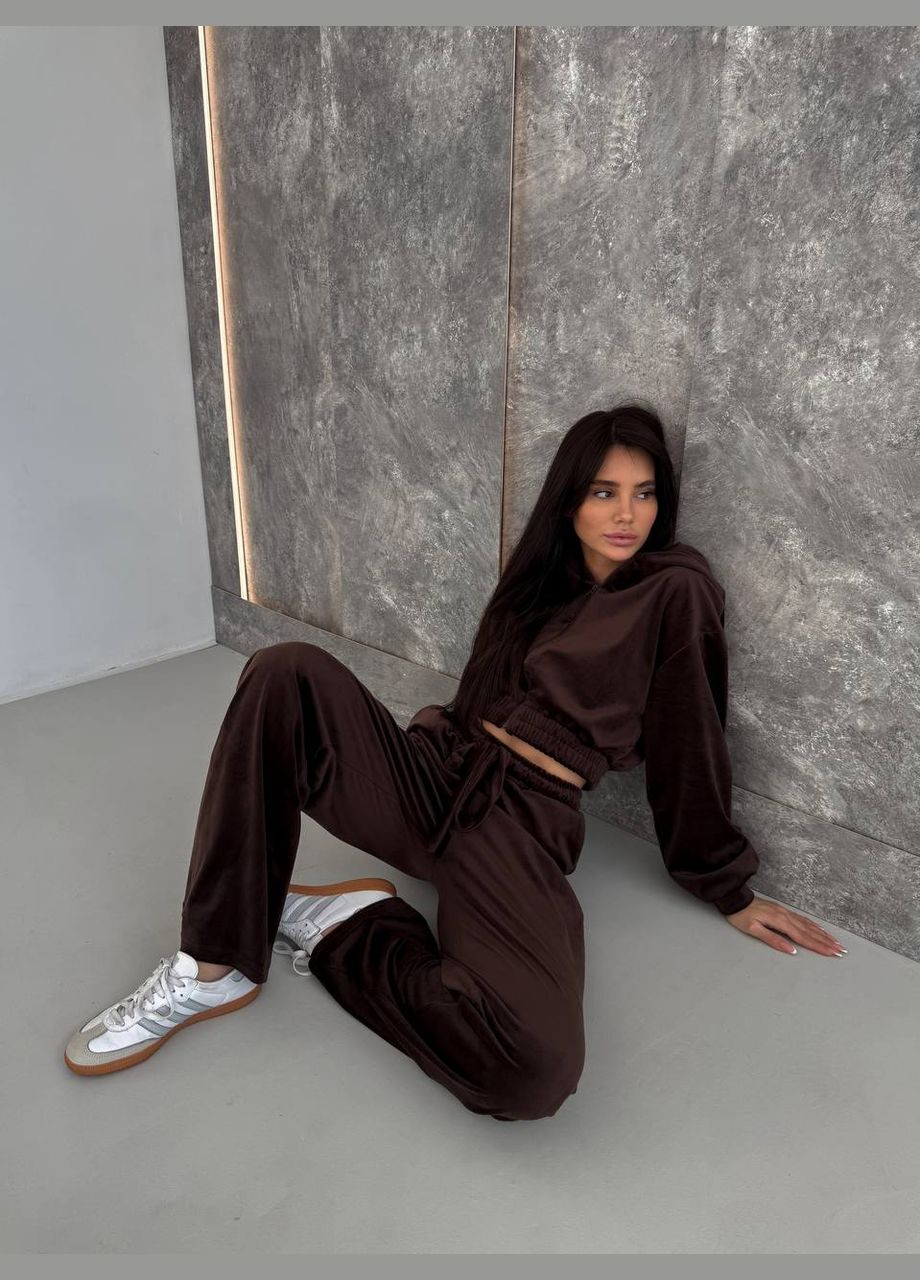 Велюровый костюм с кофтой и брюками Adelante (330577951)