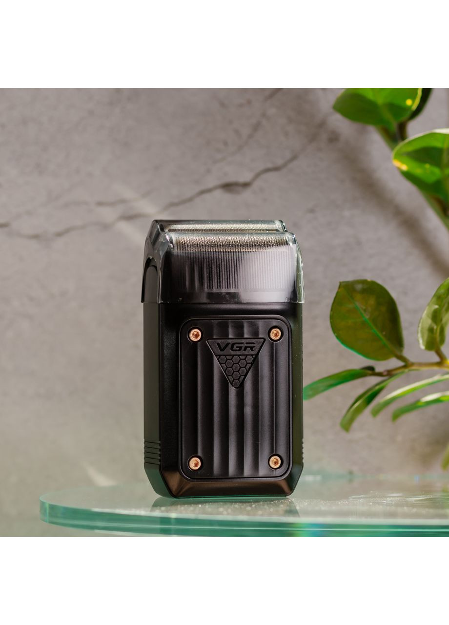 Електробритва чоловіча шейвер з подвійним лезом та LED-дисплеєм V-363 (A-034313) VGR (362210651)