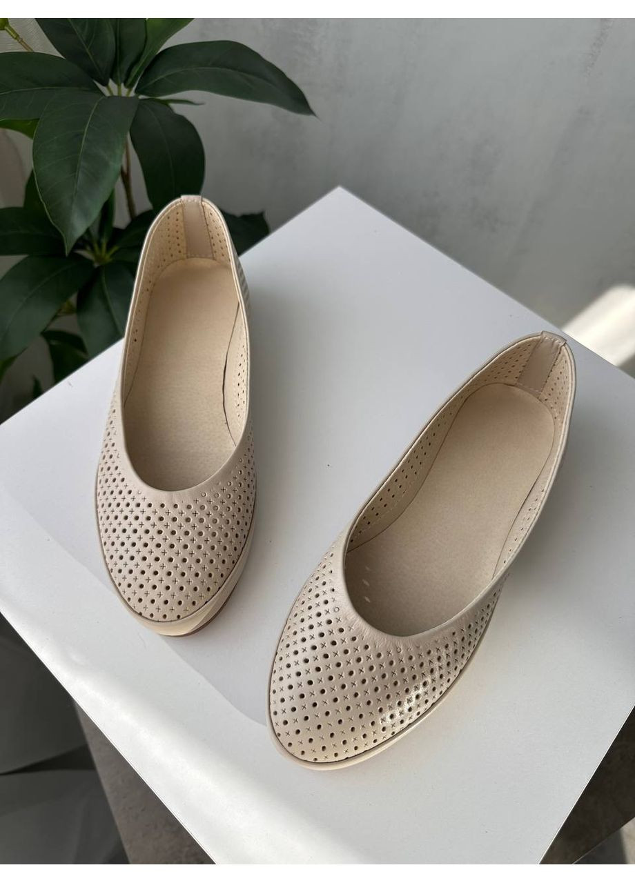 Женские балетки Vakko | бежевые искусственная кожа (351850871)