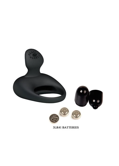 Эрекционное кольцо Stimulating Tonguo Penis Ring Black Pretty Love (383110838)