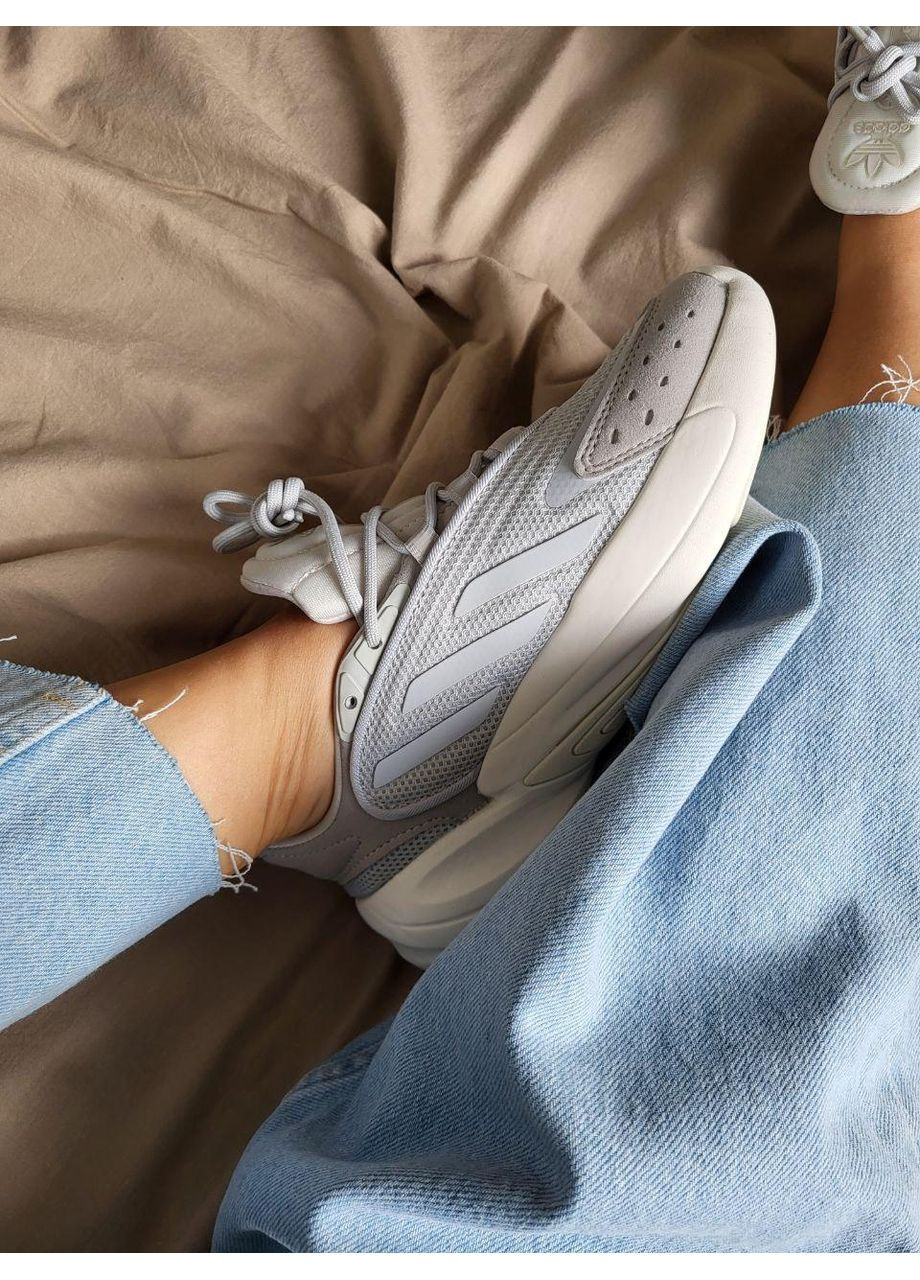 КРОССОВКИ ЖЕНСКИЕ ADIDAS OZELIA GREY BEIGE АДИДАС ОЗЕЛИЯ No Brand серые демисезоны (368647126)