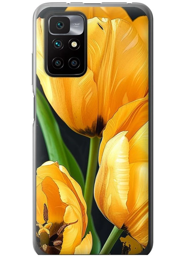 Силіконовий чохол 'Жовті тюльпани' для Endorphone Xiaomi Redmi 10 (282929423)