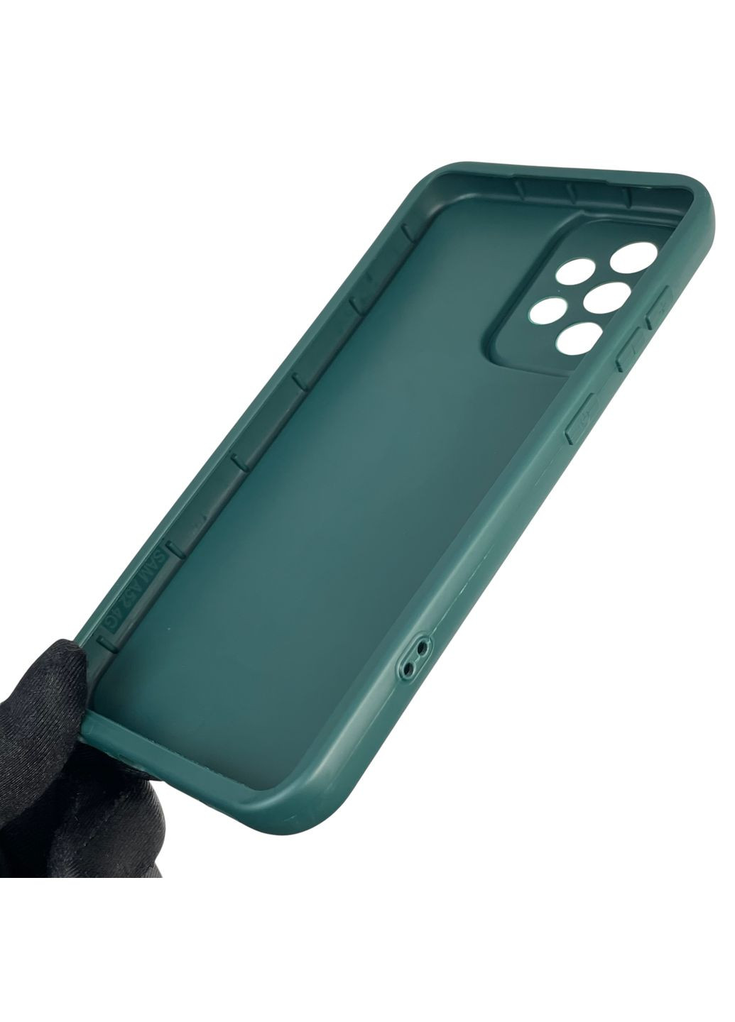 Чехол силиконовый Soft Touch с 3D принтом для Galaxy A52s (SM-A528F) темно-зеленый (Полная защита камеры) Samsung (371652948)