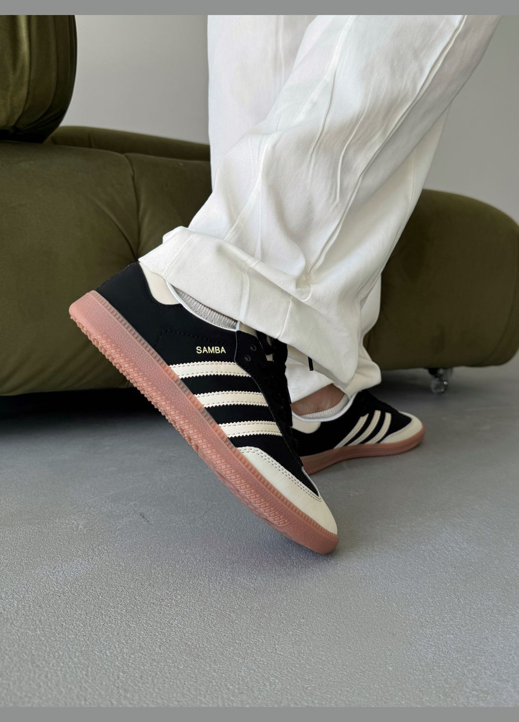 Кросівки жіночі і чоловічі Adidas Samba black beige | Адідас Самба чорні бежеві No Brand чорні демісезони (316507757)