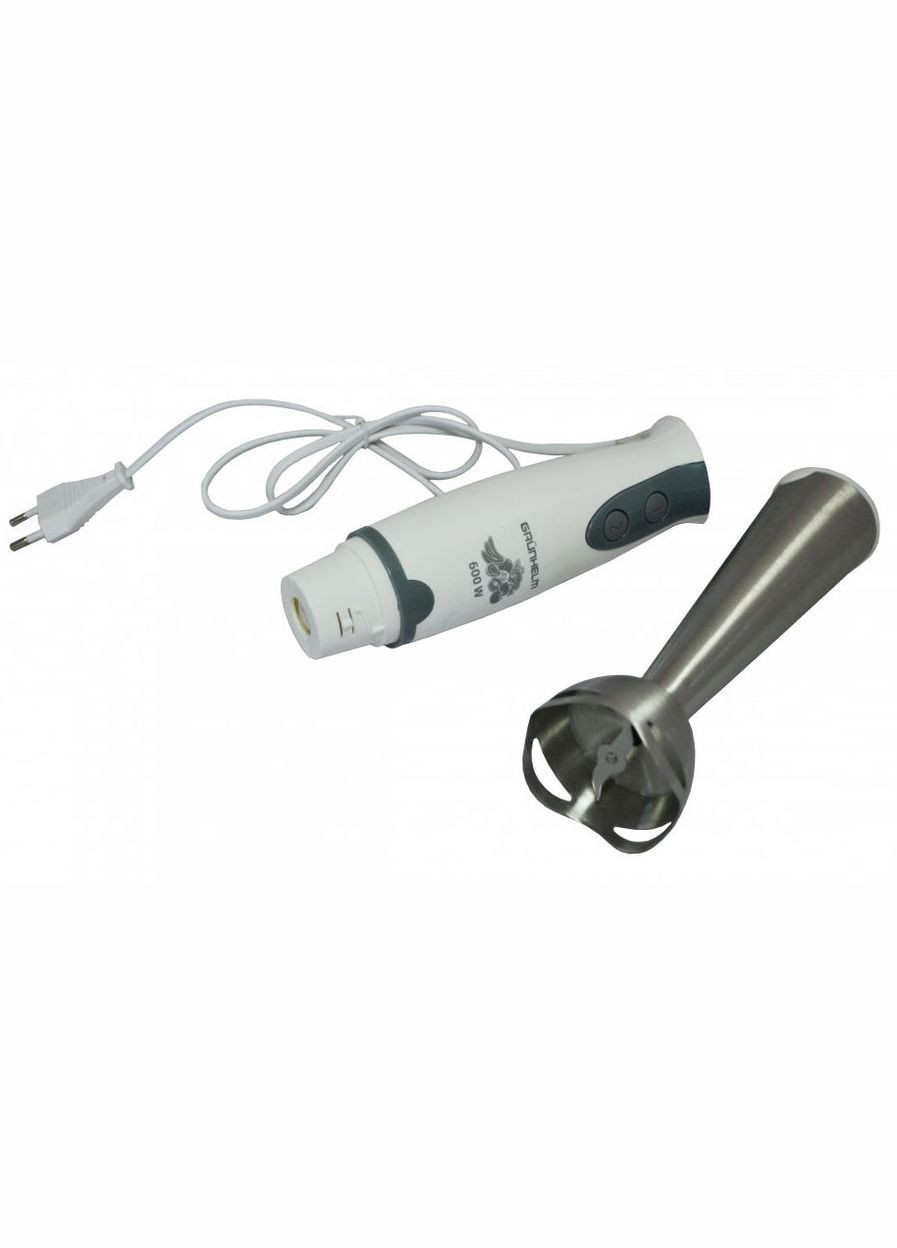 Погружной блендер 3в1 EBS-600SS 600 Вт измельчитель миксер многофункциональный кухонный Бело - серый Grunhelm (296925644)