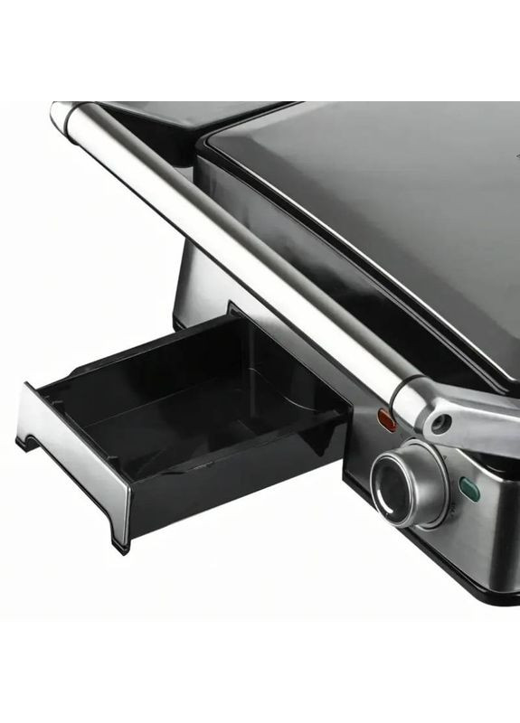 Гриль электрический прижимной контактный c антипригарным покрытием с лотком для жира 2200 Вт (IR882) RAF (361029106)