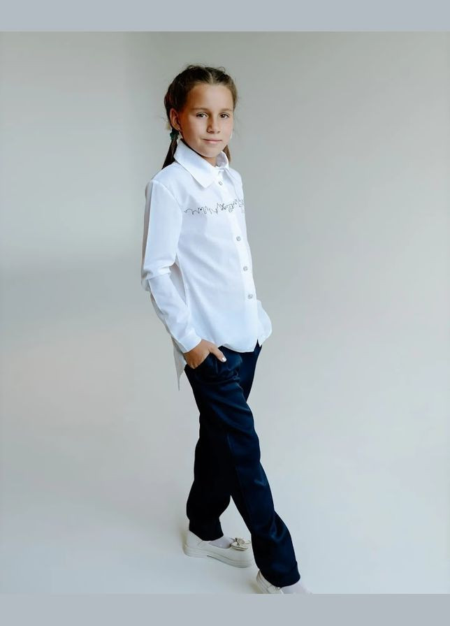 Синие праздничный демисезонные брюки No Brand