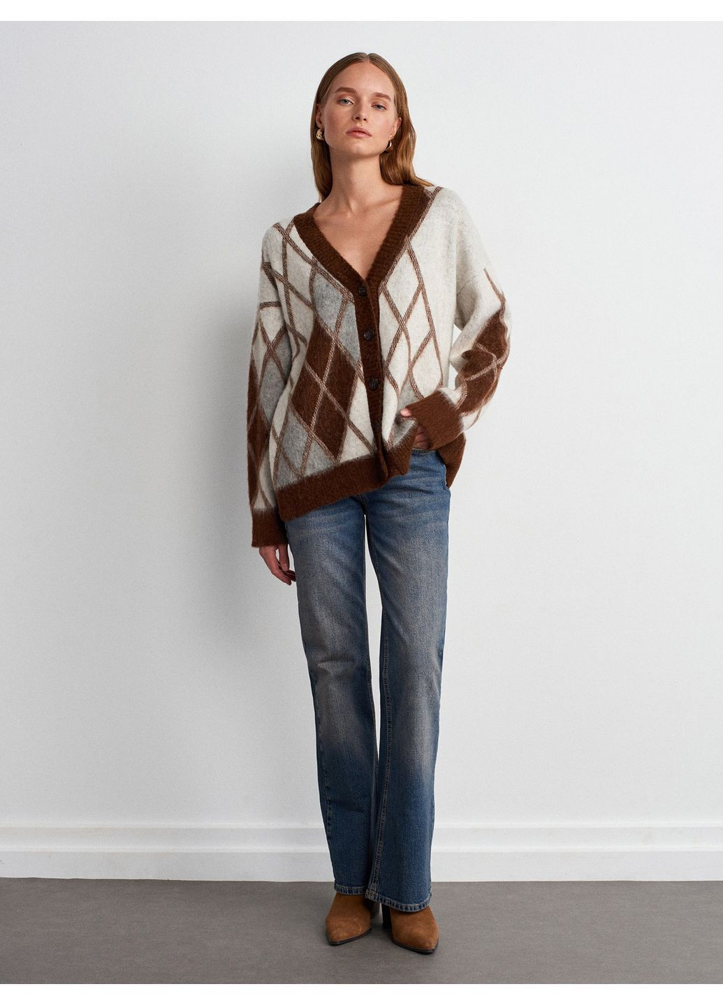 Коричневый кардиган Dilvin