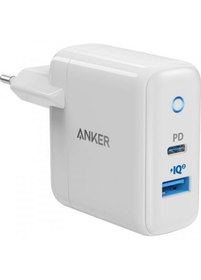Зарядний пристрій Anker powerport pd+ 2 - 20w 1xpd 15w 1xusb (white) (268141803)