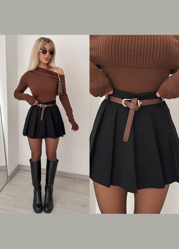 Міні спідниця-шорти з костюмної тканини Adelante (317639274)