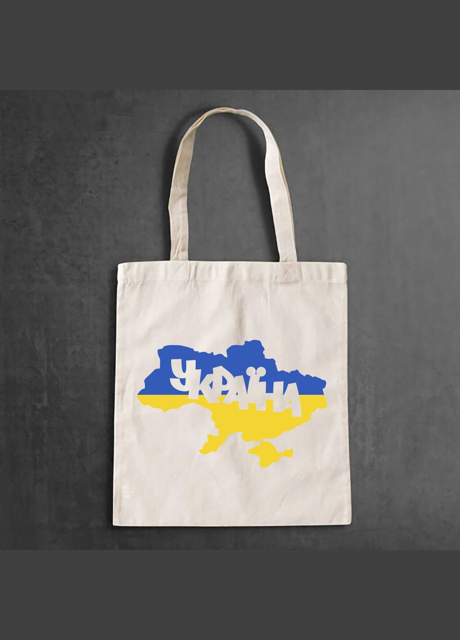 Еко сумка,, щоденна з принтом "Україна: карта країни" Push IT Кавун шопер (316138289)
